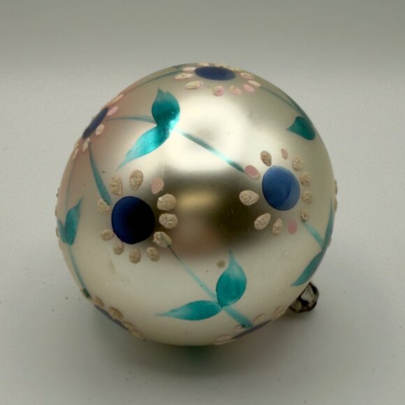 Fantasia Jumbo Mercury Glass Vintage Christmas Ornament Poland Flower Daisy - Picture 9 of 11